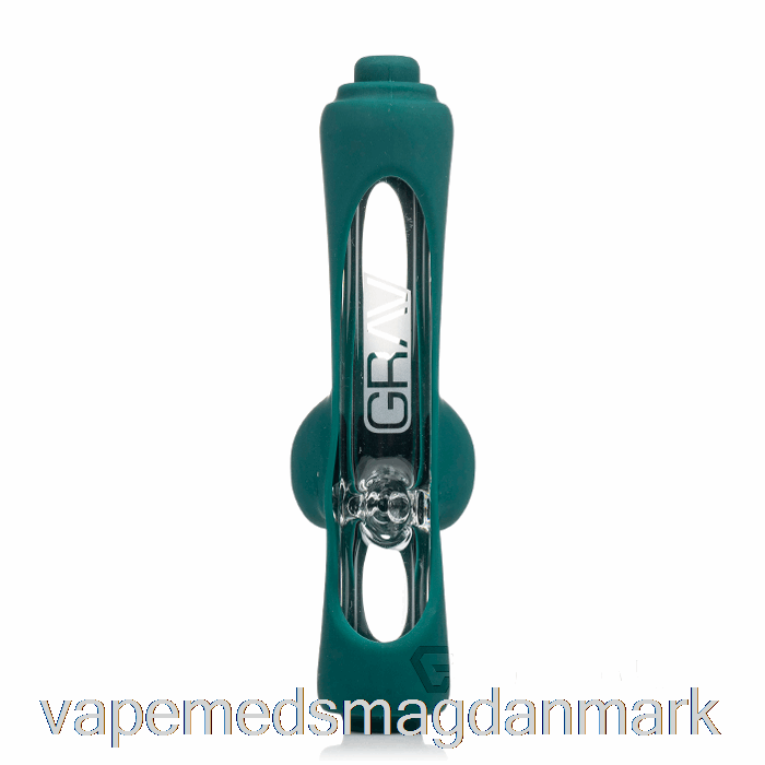 Vape Uden Nikotin Grav Mini Damptromle Med Silikoneskind Mørk Blågrøn